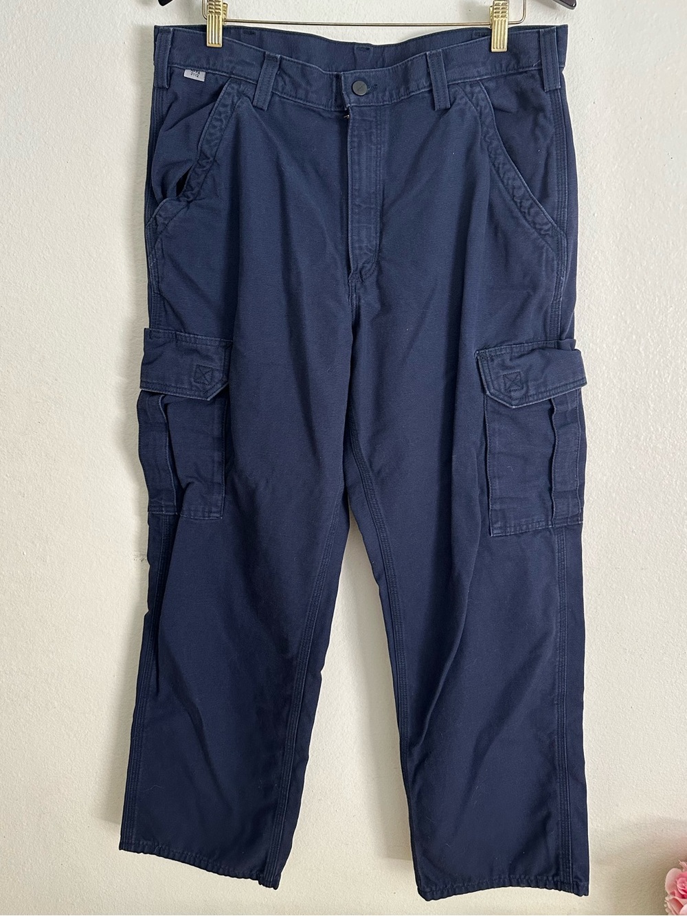 Carhartt 2112 Flame-Resistant Navy Cargo Pants with Utility Pockets